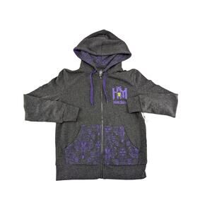 Disney HAUNTED MANSION Wall Paper‎ Full Zip Hooded Hoodie Sweatshirt Women's XS
